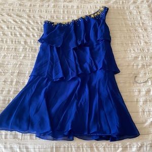 Blue One Shoulder Dress